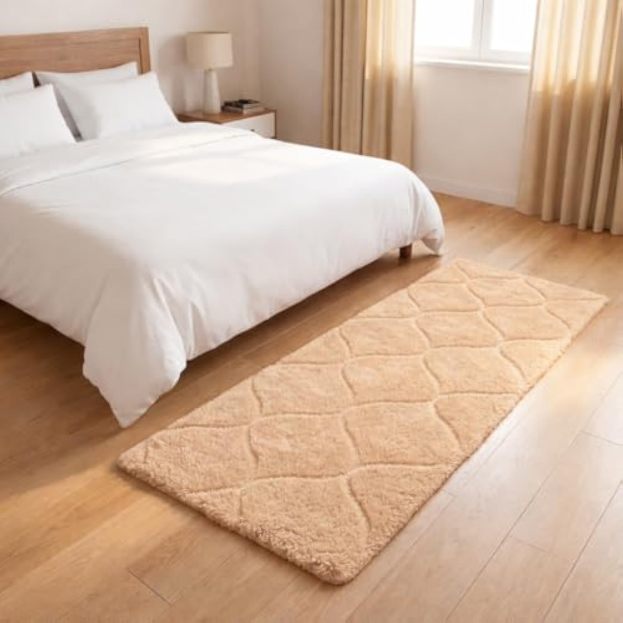 Microfiber Polyester Fluffy Carpet for Dinning Room, Bedroom, Kitchen