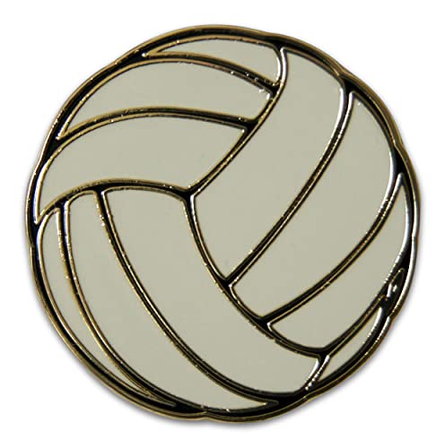 Image of Novel Merk Volleyball Sports Lapel Pin, Hat Pin & Tie Tack Set with Clutch Back