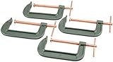 Grizzly G8096 6-Inch C-Clamp 4-Piece Set