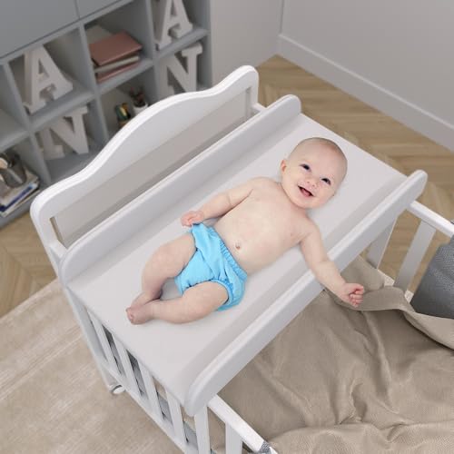 Trocador de Fraldas Almofadado para Berço Corino Branco - Lyam Decor