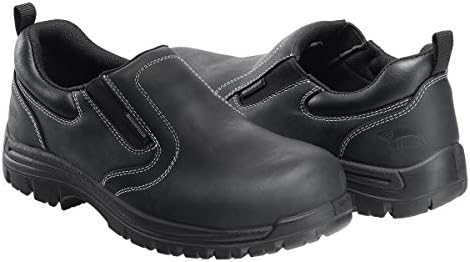 FSI FOOTWEAR SPECIALTIES INTERNATIONAL Men's Foreman Composite Toe Waterproof Slip On Work Shoe, Black, 12 Wide