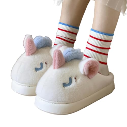Pantoufles Père Noël pour femme en coton chaud et velours d'intérieur