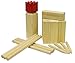 Produktbild Carromco Kubb Wikingerschach Odin-M, aus Kiefernholz mit rotem König, wetterfester Tasche, Outdoor Spielzeug Wikinger Schach Holz Schwedenschach groß