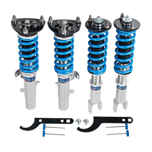 FAPO PS+ Coilovers for Honda Accord 2013-2017 CT CR, for Acura TLX UB 2015-2020, 16 Level Damping Mono-Tube Adjustable Height Lowering Suspension Strut Kits(Blue)