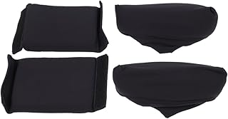 Baluue 1juego Almohadillas Acolchadas Para Muletas y Bastones Cubiertas Para Axilas y Empuñaduras De Material Transpirable y Duradero Color Negro Comodidad Para Inconvenientes
