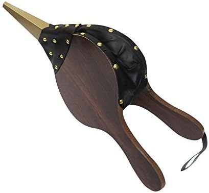Fireplace Bellows 15.8" x 7" Wood Barbecue Air Blower Bonfire Campfire Brown