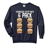 Check Out My Six Pack Hamburger Abs Cheeseburger Gag Gift Comfort Colors Adult Sweatshirt