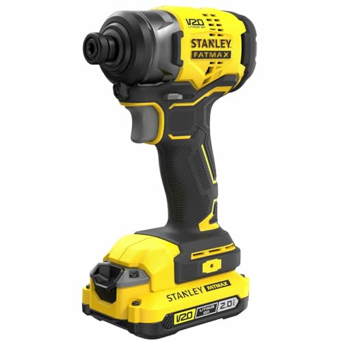 Stanley FATMAX Visseuse à Impacts Sans Fil 18V Lithium Ion Moteur Brushless 170 Nm 3500 cpsmn Avec 1 Mallette 2 Batteries 2Ah 1 Chargeur Gamme FATMAX V20 SFMCF810D2K QW - vue 3