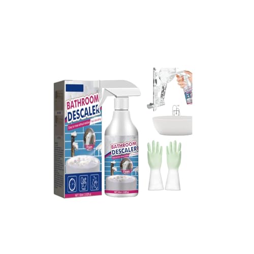 Detergente per il bagno, 2026 nuovo rimozione del calcare, spray in schiuma detergente per bolle, spray anticalcare per bagno, macchie ostinate C magro, spray per pulizia profonda per WC bagno doccia