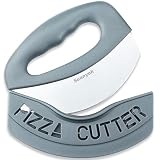 Suanyok Premium Pizza Cutter Food Chopper-Super Sharp Blade Stainless Steel Pizza Cutter Rocker Slic