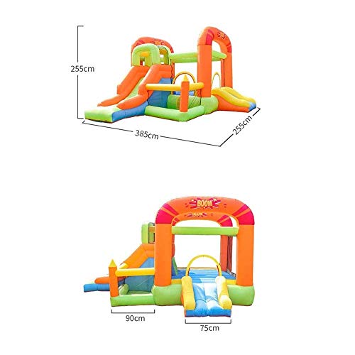 Inflatable Bouncy Castle Water Park Slide Jumping Bed PVC Playground 385x255x230cm - Image 2