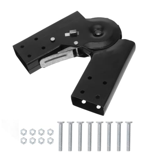 Conector de bisagra de hierro negro para escalera de aluminio plegable de ático 2