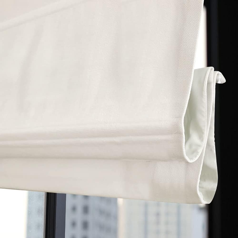 Sunbox Cordless Roman Shades Window Blinds, Custom Fabric Roman Shades for Windows