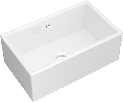 ROHL MS3018WH Shaws Classic Fireclay Kitchen Sink