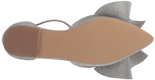 Betsey Johnson Girls Noble Ballet Flat, Silver, 4 Big Kid #TOP23