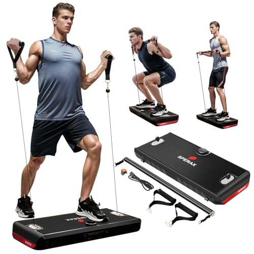 Home Gym All in One Gym Workout Equipment with 5 Speed Adjustable Resistance Fitness Equipment Home Gym Equipment Multi Mode at Exercise Equipment