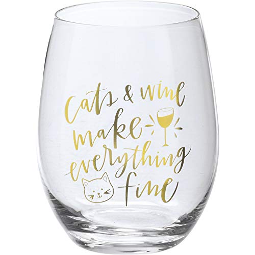 Pbk Primitives By Kathy Cats Wine Stemless Wine Glass N/A