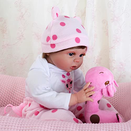 Aori Reborn Baby Dolls 22 Inch Realistic Newborn Baby Girl Doll Soft Vinyl With Giraffe Toy Life Like Babies Dolls For Kids Age 3+ #TOP4