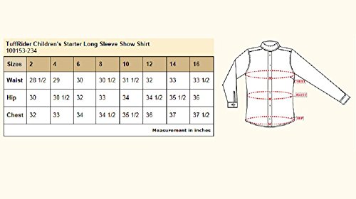 Tuffrider Girl's Starter Long Sleeve Show Shirt, White, 12 #TOP3