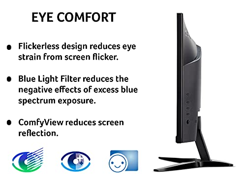 acer KG241YAbii 23.8 Inch Full HD Gaming Monitor (VA Panel, FreeSync, 75Hz, 1ms, HDMI, VGA, Black)