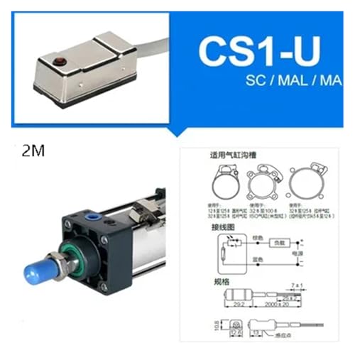 Sensor de interruptor de láminas D-A93 CS1-U magnético para cilindro 2