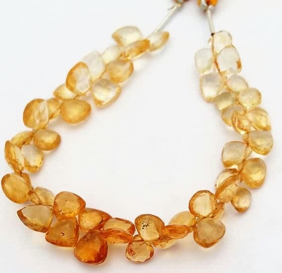 Citrine perles en cœur et triangle pour fabriquer un cadeau d'anniversaire unique
