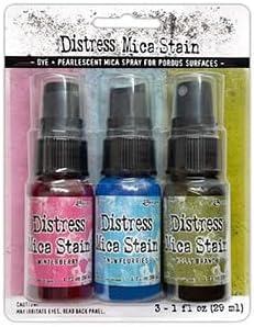 Miniatura 6 de Ranger Tim Holtz - Paquete de espray de mica Distress  18 botellas de una onza (juegos completos de la colección navideña 1, 2, 3, 4, 5 y 6) palitos