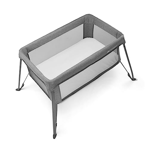 Kinderkraft Cami Culla Neonato Fino 3 Anni, Lettino Da Campeggio Per Bambini, Box Bambini, Lettino Da Viaggio, Regolabile In Altezza 2 Livelli, Borsa Da Viaggio Include, Pieghevole Facilmente, Grigio - 4