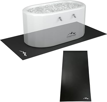 Cold Plunge Floor Mat Recycled Rubber 80 x 40 Protective Ice Bath Mat Accessories Cold Plunge Mat - Performance Pad