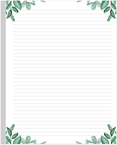 Stationery Lined Paper, Letter Size Unpunched Ruled Filler Paper, 100Sheets/200Pages Loose-Leaf...
