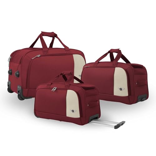 Conjunto Sacola De Viagem Dubai Poliéster 3 Peças Sant SLS3J (Bordô)