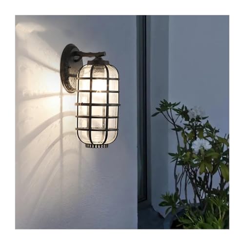 Applique murale extérieure étanche E27 verre noir luminaire de jardin porche terrasse 220V