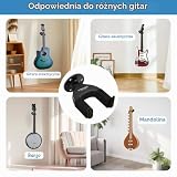 Surplex Uniwersalny uchwyt ścienny do gitary z funkcją Auto-Lock – stabilny uchwyt na gitarę akustyczną, klasyczną, elektryczną, basową, zdejmowany uchwyt ścienny do bezpiecznego przechowywania
