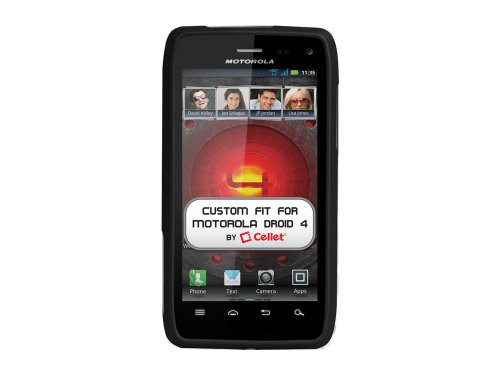 Cellet Black Proguard for Motorola Droid 4.