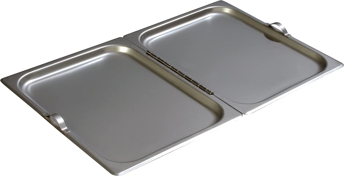 Carlisle FoodService Products Durapan Full-Size Stainless Steel Hinged Food Pan Lid Hotel Pan Cover with Pull Handles for Catering, Buffets, Restaurants, 20.75 X 12.75 Inches, Silver, (Pack of 6)