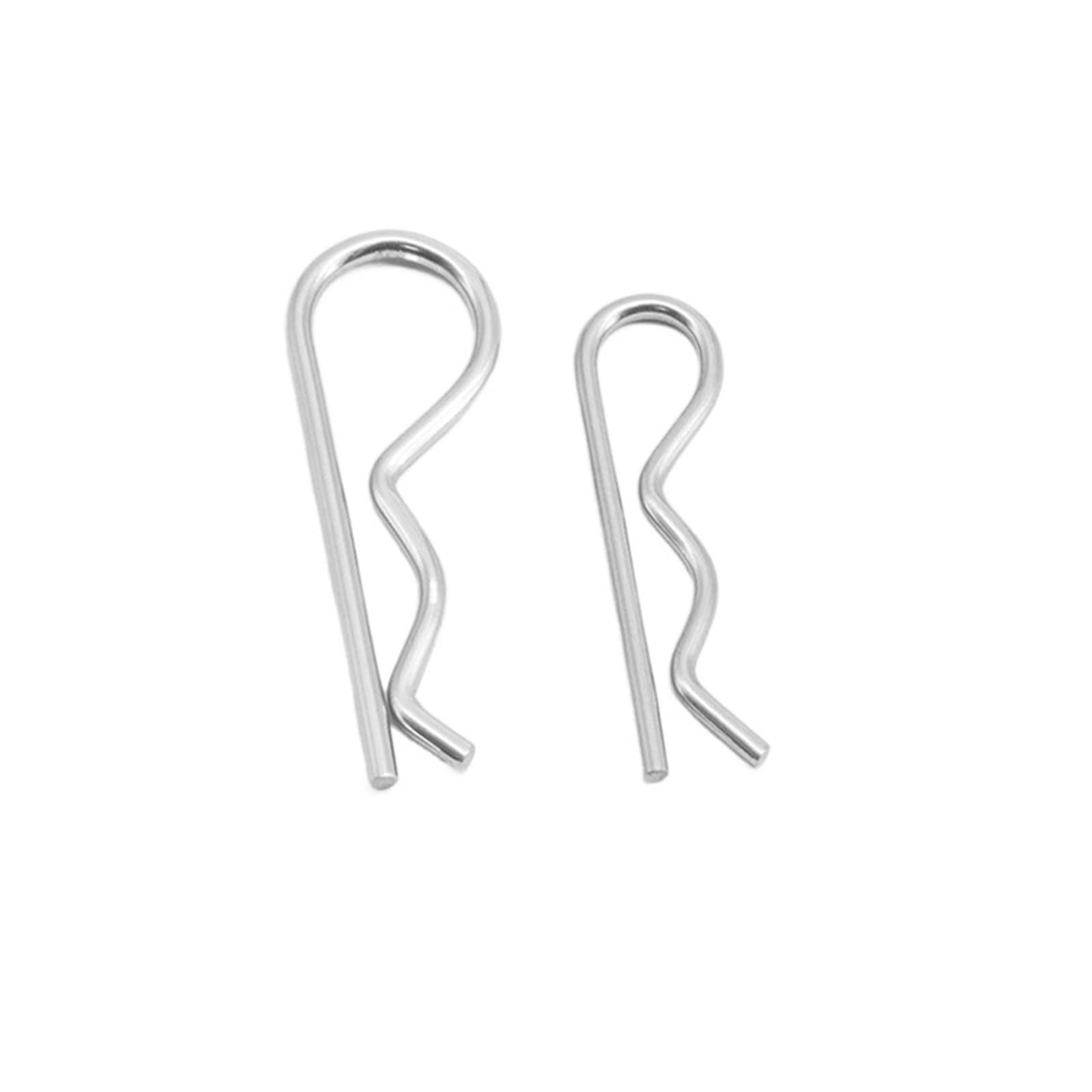 Coppiglie Perno di bloccaggio M1 M1.2 M1.6 M1.8 M2 M2.5 M3 M3.5 M4 M5 304 In Acciaio Inox R Primavera Coppiglia Spille a Forma di Onda Split Clip Clam trattore Spille for Auto(2.5x45mm 10pcs)