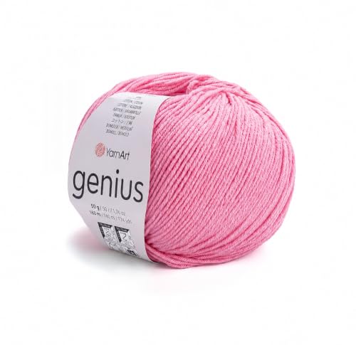 Image of YarnArt Genius Soft Cotton Blend Yarn, 1 Pack (1.76 oz / 174 Yds)