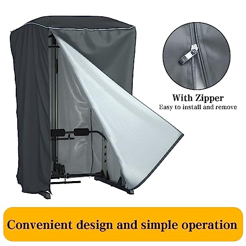 WJYZHM Power Cage Cover,Strength Training Power Cage Covers,84" H x 47" L x 69" W-Squat Rack Cage Accessories Outdoor And indoor Universal Dust and Waterproof Four-Season Protective Cover-Black