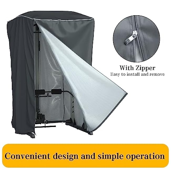 Power Cage Cover,Strength Training Power Cage Covers,84 H x 47 L x 69 W-Squat Rack Cage Accessories Outdoor And indoor Universal Dust and Waterproof Four-Season Protective Cover-Black