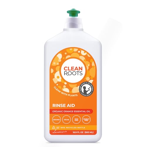 Image of Rinse Aid - EcoGarantie Certified, 100% Plant-Based Formula, Made with Organic Ingredients, Scented with Organic Orange Essential Oil - 16.9 fl oz (500 mL), Pack of 3