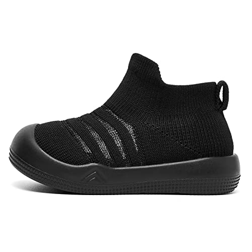 Image of Eashi Baby Boy Girl Non-Skid Indoor Infant Walking Shoes Breathable Warm Elastic Sock Shoes with Memory Sole Protect Toes Outdoor Sneakers
