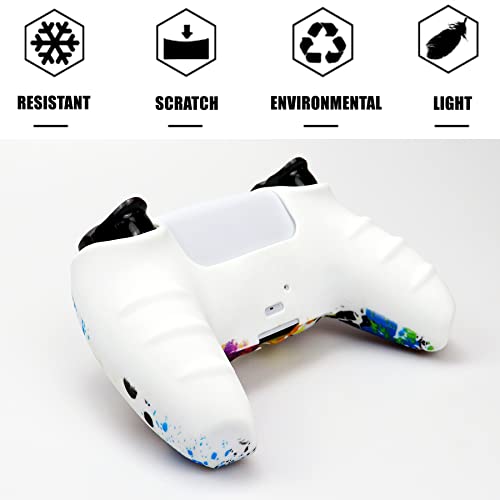 Silicone Skin For Ps5 Controller, 1Pc Anti-Slip Shell Cover Case With 10 Joystick Grips For Playsation 5 Controller Wireless Gamepad(Ps5 Controller #17) #TOP4