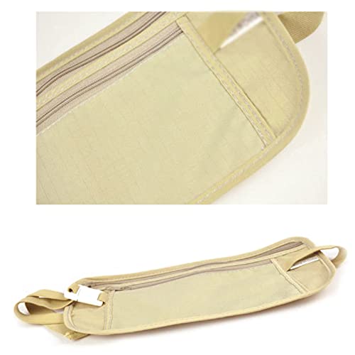 Ranuw Sac banane de voyage antivol invisible pour téléphone, passeport, espèces, portefeuille de voyage caché, petit portefeuille de voyage avec sangle pour homme et femme, pochette pour argent, kaki – vue 4