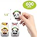 600 Animal Incentive Stickers Adorable Round Animal Face Encouraging Stickers Teacher Reward Motivational Sticker in 16 Designs with Perforated Line (Each Measures 1.5