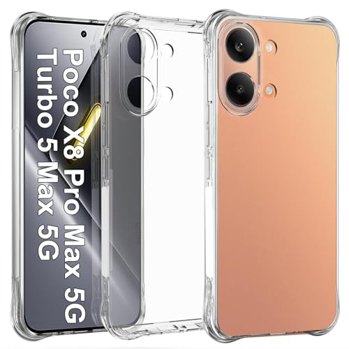 Coque Poco X8 Pro Max USTIYA en silicone transparent anti-choc