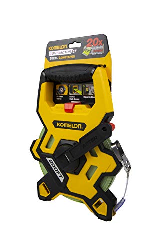 Komelon Contractor Lt Tape Measure,Black,200 Ft #TOP3