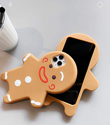 Unnfiko Merry Christmas Case Compatible With Iphone 11, Super Cute Cartoon Soft Touch Silicone Shell Slim Protective Case Cover (Gingerbread Man, Iphone 11) #TOP3