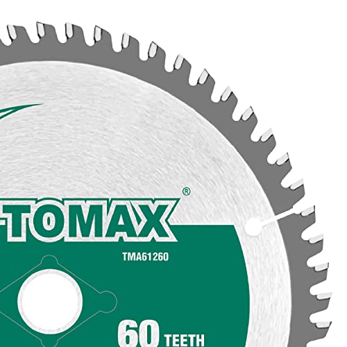 TOMAX 6-1/2-Inch 60 Tooth TCG Thin Aluminum and Non-Ferrous Metal Saw Blade with 5/8-Inch DMK Arbor by TOMAX - Used condition - Image 2