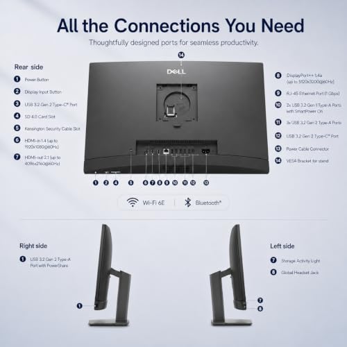 Image of Dell Pro 24 All-in-One QC24250, 23.8 inch FHD, Ultra 7 265, 64GB DDR5, 2TB SSD