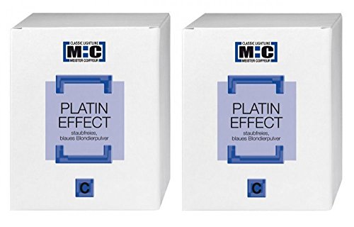 Meister Coiffeur Platin Effect C 2 x 100 g staubfreies blaues Blondierpulver von M:C